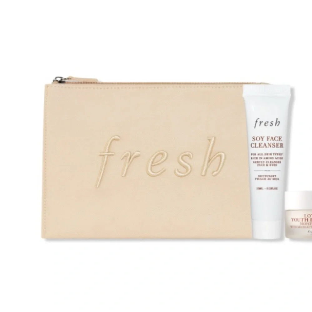 FRESH 6p Skincare Set Cleanser, Moisturizer, Mask, Lip Balm NIB $75